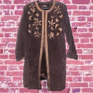 Genuine Leather Pamela McCoy long Coat